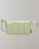 Xia - Geblockte Umhängetasche Vegan Leder Damen | Geflochtene Tasche Frauen