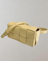 Xia - Geblockte Umhängetasche Vegan Leder Damen | Geflochtene Tasche Frauen