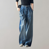 Maxwell - Trendy Jeans mit weitem Bein | Vintage Retro Look Weites Bein Hoch