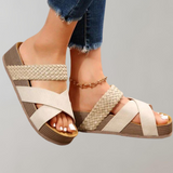 Sibyl - Orthopädische Plateau Sandalen Damen Bequem | Sommerschuhe Damen mit 3 Riemen für mehr Komfort