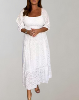 Tya - Midikleid mit Ösen für Damen | leichtes und atmungsaktives Sommerkleid