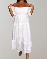 Tya - Midikleid mit Ösen für Damen | leichtes und atmungsaktives Sommerkleid