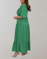 Tya - Midikleid mit Ösen für Damen | leichtes und atmungsaktives Sommerkleid