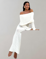 Marissa - Schulterfreies Maxikleid | Schickes Handgewebtes Sommerkleid