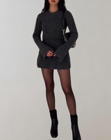 Nelia™ Glockenärmel-Pullover mit Schlitz