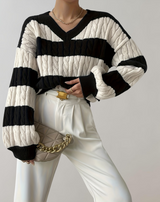 Sarah™ - Gestreifter Damen Pullover