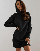 Line - Bequemes schickes Kapuzenkleid