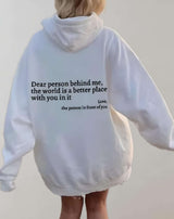 Daisy - Übergroßer Kapuzenpullover mit motivierendem
