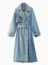 Lexa - Denim Trenchcoat mit Knöpfen