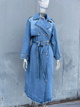 Lexa - Denim Trenchcoat mit Knöpfen