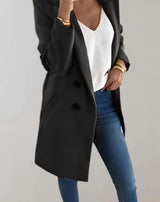 Diana - Gut sitzende geknöpfte lange Mantel