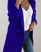 Diana - Gut sitzende geknöpfte lange Mantel