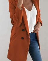 Diana - Gut sitzende geknöpfte lange Mantel