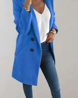 Diana - Gut sitzende geknöpfte lange Mantel