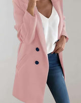 Diana - Gut sitzende geknöpfte lange Mantel