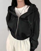 Erica - Übergroße Jacke mit Reißverschluss und Seitentaschen Jacke