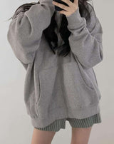 Erica - Übergroße Jacke mit Reißverschluss und Seitentaschen Jacke