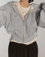 Erica - Übergroße Jacke mit Reißverschluss und Seitentaschen Jacke