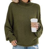 Kuscheliger Damen Strickpullover – Lockerer Rollkragenpullover für Herbst und Winter, ideal für lässige Freizeitlooks