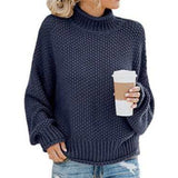 Kuscheliger Damen Strickpullover – Lockerer Rollkragenpullover für Herbst und Winter, ideal für lässige Freizeitlooks