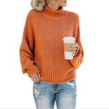 Kuscheliger Damen Strickpullover – Lockerer Rollkragenpullover für Herbst und Winter, ideal für lässige Freizeitlooks