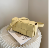 Xia - Geblockte Umhängetasche Vegan Leder Damen | Geflochtene Tasche Frauen