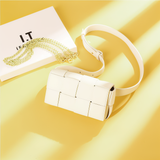 Xia - Geblockte Umhängetasche Vegan Leder Damen | Geflochtene Tasche Frauen