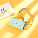 Xia - Geblockte Umhängetasche Vegan Leder Damen | Geflochtene Tasche Frauen