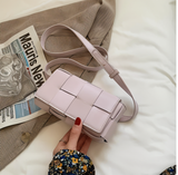 Xia - Geblockte Umhängetasche Vegan Leder Damen | Geflochtene Tasche Frauen