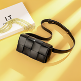 Xia - Geblockte Umhängetasche Vegan Leder Damen | Geflochtene Tasche Frauen