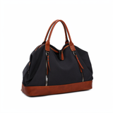 Sanya - Zweifarbige Reisetasche aus Leder | Hochwertige Umhängetasche mit Reißverschluss