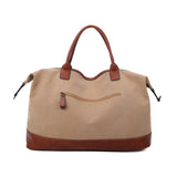 Sanya - Zweifarbige Reisetasche aus Leder | Hochwertige Umhängetasche mit Reißverschluss