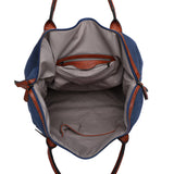 Sanya - Zweifarbige Reisetasche aus Leder | Hochwertige Umhängetasche mit Reißverschluss