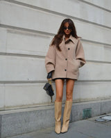 Lou | Cape-Mantel mit Knopfverschluss