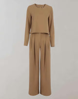 Joana - Hose mit hohem Bund weitem Bein und Seitentaschen Hose