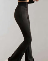 Natasha - Schwarze Hose mit hohem Bund und breiten Enden Hose