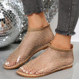 Weide | Sandalen mit Strasssteinen und Mesh