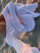 Celine - Luxus Maxikleid Kleid mit langen Ärmeln Weiß | Vintage Sommerkleid | Zeitlos design