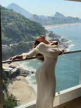 Marissa - Schulterfreies Maxikleid | Schickes Handgewebtes Sommerkleid