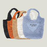 Paris Milano - Handgewebte Tasche mit Paris- und Milano-Aufdruck