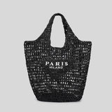 Paris Milano - Handgewebte Tasche mit Paris- und Milano-Aufdruck