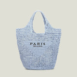 Paris Milano - Handgewebte Tasche mit Paris- und Milano-Aufdruck