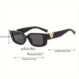 Bella – Sonnenbrille im V-Stil Schwarz-Gold | Vintage Sunglasses Women