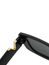 Bella – Sonnenbrille im V-Stil Schwarz-Gold | Vintage Sunglasses Women