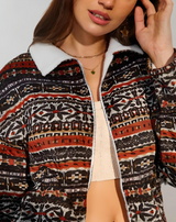 Trexia - Mehrfarbige Jacke mit Reißverschluss