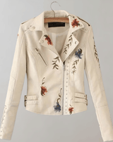 Margot – Bestickte Lederjacke