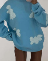 Vergie - Übergroßer Pullover mit Rundhalsausschnitt