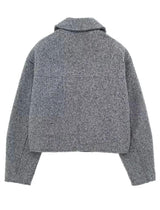 Laura | Kurze Mantel mit Wollrevers