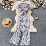 Yuna – Damen-Overall mit Blumendruck