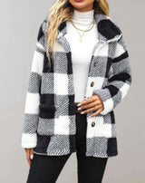 Zia - Übergroße und karierte Manteljacke